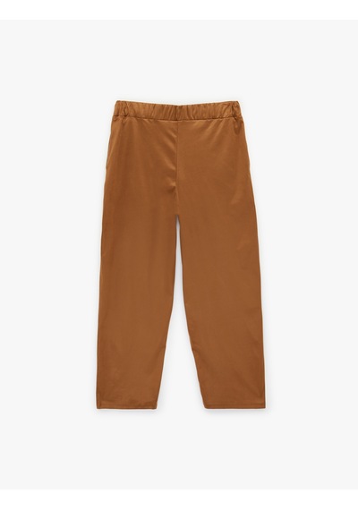 Koton Slim Fit Süet Görünümlü Kemer Detaylı Pantolon Deve Tüyü 6wak40157ek Taba