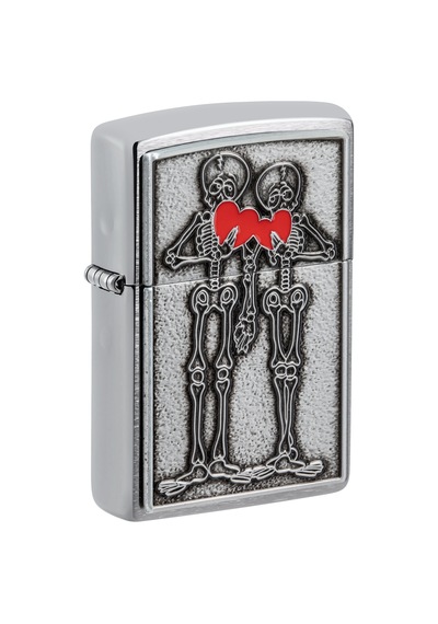 Zippo Couples Emblem Dizayn Çakmak Gri