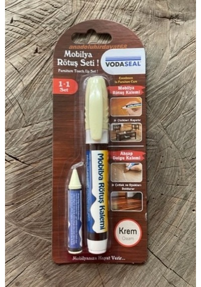 Vodaseal Krem Renk Ahşap Mobilya Çizik Kalemi Mobilya Rötüş Kalem Seti Germany Krem