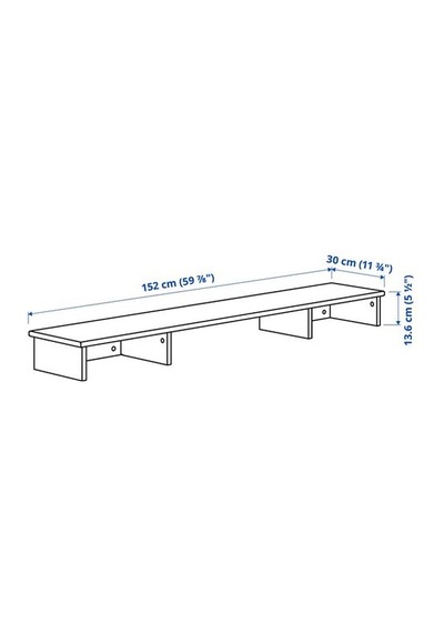 Ikea Idanäs Çalışma Masası Ek Ünite, Beyaz, 152x30 Cm Ikea Idanäs Çalışma Masası Ek Ünite, Beyaz, 152x30 Cm