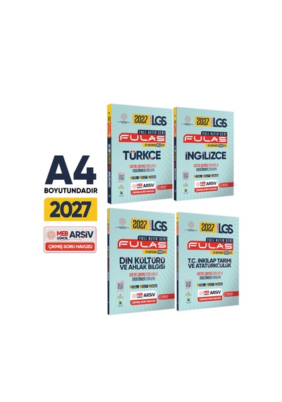 2027 8.sınıf Full Lgs Altın Seri Fulas Lgs/meb Örnek Çıkmış Modüler Soru Bankası Çözümlü Sözel Set