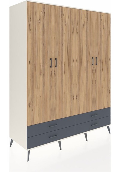 Kronos Gardrop 6 Raflı 4 Çekmeceli 2 Askılı 176x59x221 Aytaşı-çam/antrasit Çam/antrasit Kronos Gardrop 6 Raflı 4 Çekmeceli 2 Askılı 176x59x221 Aytaşı-çam/antrasit Çam/antrasit