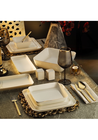 Aryıldız Moderna Gold 6 Kişilik 30 Parça Yemek Takımı