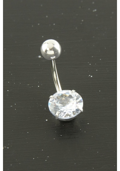 Yuvarlak Zirkon Taşlı Çelik Piercing 1 Semeglbl - 53 Adet-gümüş Rengi Çok Renkli