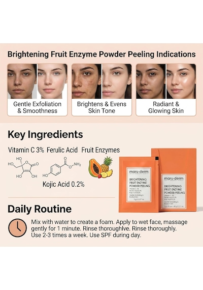 Tr Aydınlatıcı Meyve Enzimli Pudra Peeling 60 G 3 Paketi