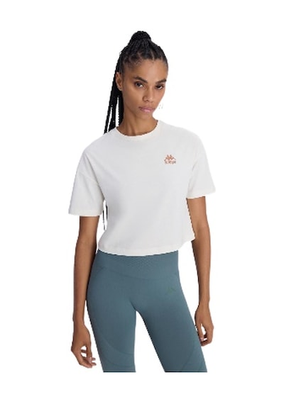 Kappa Authentic Aster Kadın Beyaz Comfort Fit Tişört Beyaz