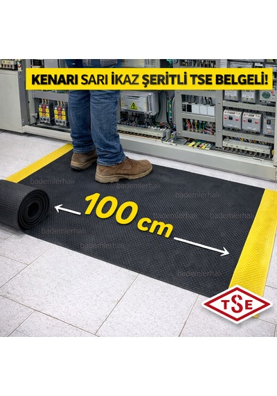 2 Mm 10 Kv Yalıtkan Paspas İzole Halı Elektrik Pano Önü Paspası 100x100