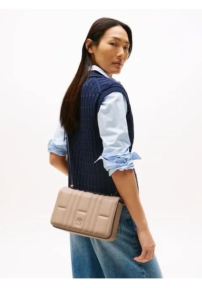 Tommy Hilfiger Kadın Çapraz Çanta Aw0aw17454afe Bej