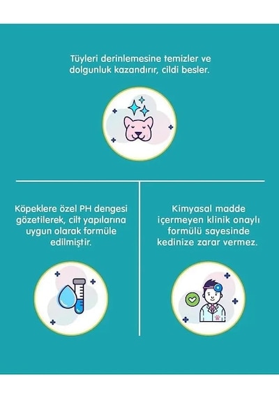Koku Giderici Kuru Köpek Şampuanı Doğal Ve Organik Köpük Formül Durulama Gerektirmeyen, Yavru Ve Yetişkin Köpekler İçin, 200 Ml