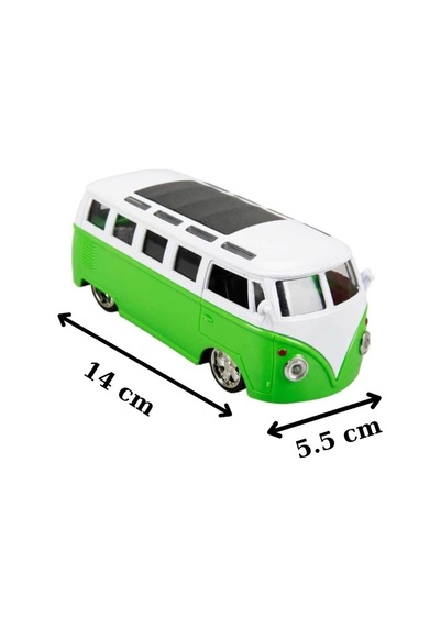 Nostaljik Yeşil Sesli Ve Işıklı Volkswagen Type 2 Camper Van 1/36 Ölçek Metal Çek Bırak Kapılar Açılır Model Araba Çok Renkli Nostaljik Yeşil Sesli Ve Işıklı Volkswagen Type 2 Camper Van 1/36 Ölçek Metal Çek Bırak Kapılar Açılır Model Araba Çok Renkli