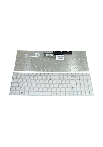 Samsung Uyumlu NP300E5AI, NP300E5A-S06TR Notebook Klavyesi (Beyaz TR)