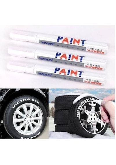 Lovyco BEYAZ BOYA KALEMİ (METAL-CAM-LASTİK-PLASTİK ÜZERİNE YAZAR)