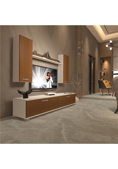 Decoraktiv Eko 5d Slm Std Tv Ünitesi Tv Sehpası Beyaz - Ceviz