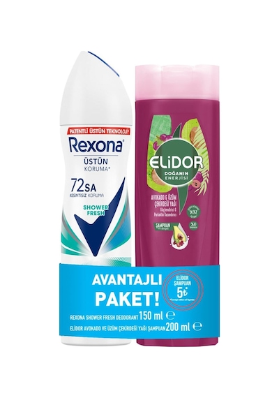 Deodorant 150ml Elidor 200ml Avakado &üzüm- Normal