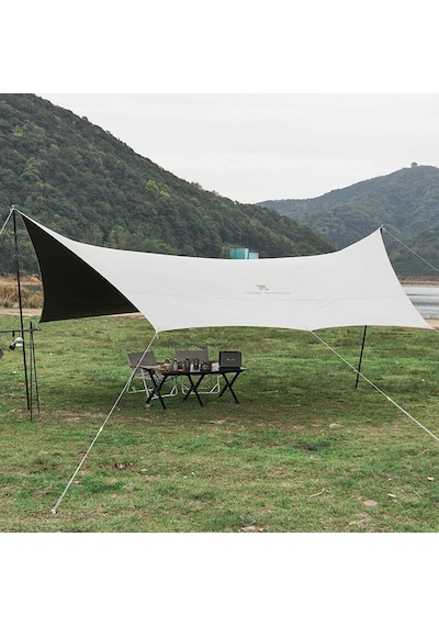 Mobi Garden Hexagon Direkli Canopy Tente 440x440x220cm Bej