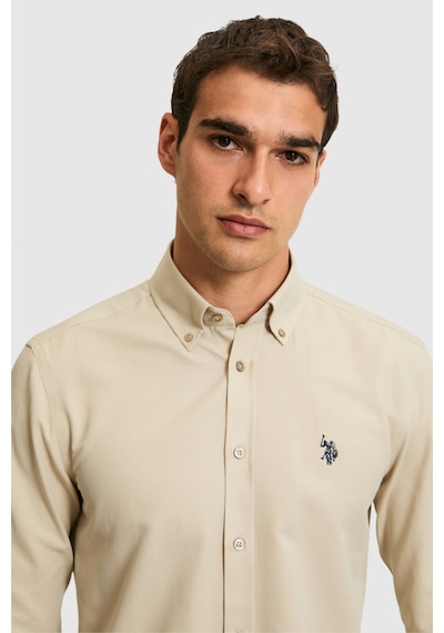 U.s. Polo Assn. Erkek Açık Haki Gömlek Basic 50324708-vr183 Acık Hakı