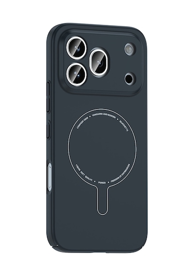 Maks Technology Honor 600 Pro 5g Kılıf M-safe Şarj Özellikli Kamera Korumalı Mkst Elio Sert Pc Kapak - Lacivert