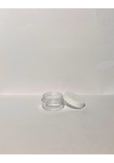 5ml Beyaz Kapaklı Akrilik Krem Kutusu, Plastik Kutu, Kozmetik Kutu, 25 Adet