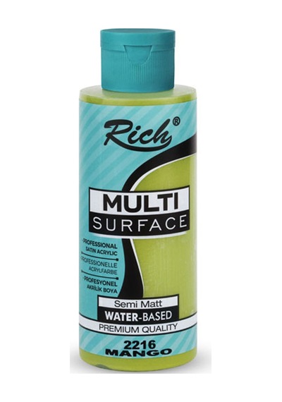 Rich Akrilik Boya Multi Surface 120 Cc Mango 2216 Çok Renkli