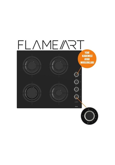 Ferre Steamart-fryart-sılentart Serisi CS205-FA + QEP64CS +D077-SA Ankastre Siyah Set