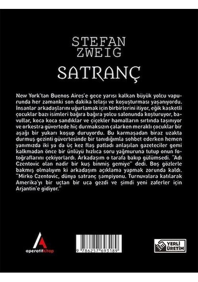 Satranç - Stefan Zweig - Cep Boy Aperatif Tadımlık Kitaplar
