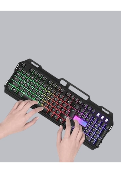 Profesyonel Oyuncu Klavye Mouse Seti Rgb Işıklı, Türkçe Q, Dpı Ayarlı, Dayanıklı Gövde Diğer