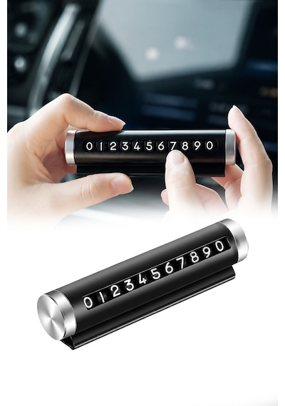 Metal Kasa Araç İçi Telefon Numaratörü Çevirmeli Gizlenebilir Park Telefon Numarası Aparatı