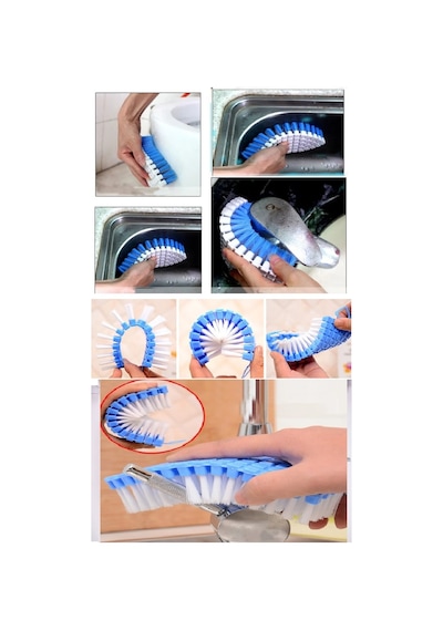 Bükülebilir Esnek Kenar Köşe Lavabo Temizleme Fırçası Banyo Mutfa