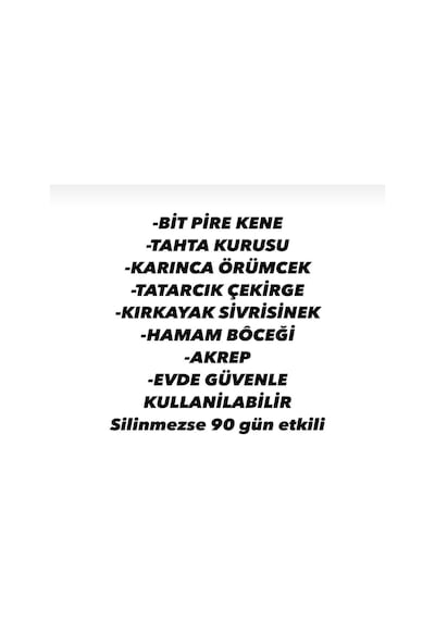 Böcek Avcı Sprey Örümcek Akrep Sivrisinek Hamam Böceği Karınca Tahta Kurusu Bit Pire Kene