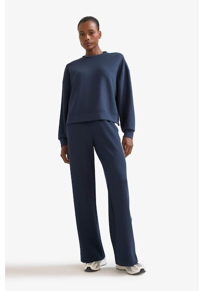 Defacto Defactofit Oversize Geniş Kalıp Bisiklet Yaka Modal Sporcu Sweatshirt E8954ax25aunv165 Lacivert