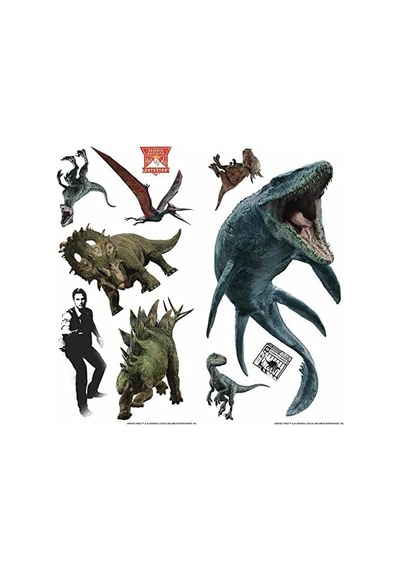 Jurassic World Fallen Kingdom Soy Ve Yapıştır Duvar Çıkartmaları, 'ten Rmk3798scs Acı Kahve