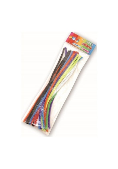 Puti Karışık Renk 30 Cm. Şönil 25 Adet