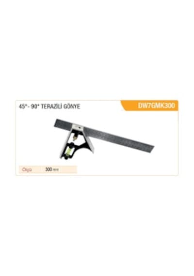 DW 45° - 90° Terazili Gönye 300mm