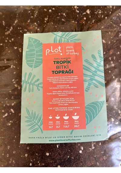 Plot Özel Karışım İç Mekan Bitki Toprağı/tropik Bitki - Çiçek Toprağı / 5-10-15-25 Litre 5 Litre