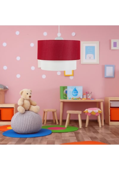 Pasta Tekli Bordo Kumaş Sarkıt Yatak Odası Oturma Odası Çocuk Odası Avize Bordo