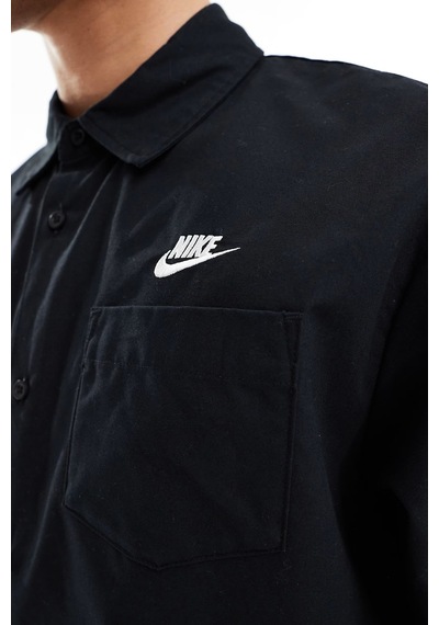 Nike Club Woven Loose Fit Short Sleeve Shirt İn Black Erkek Bol Kesim Dokuma Kısa Kollu Spor Gömlek Siyah Siyah Nike Club Woven Loose Fit Short Sleeve Shirt İn Black Erkek Bol Kesim Dokuma Kısa Kollu Spor Gömlek Siyah Siyah