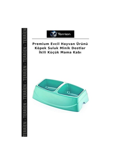 Premium Evcil Hayvan Ürünü Köpek Suluk Minik Dostlar İkili Küçük Mama Kabı