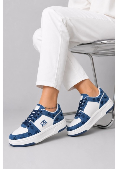 Ht Hotin Prometheus Kadın Günlük Rahat Bağcıklı Sneaker Spor Ayakkabı - Mavi