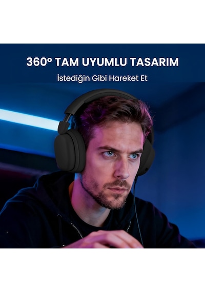 Aula G7 Pro Tri Mode Kablosuz Rgb Gaming Mikrofonlu Oyuncu Kulaklığı 7.1 Surround Ses 40mm Driver Düşük Gecikme E-spor Kulaklık Pembe