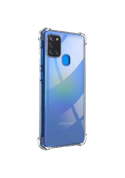 Samsung Galaxy Uyumlu A21s Shock Absorbing Darbe Emicili Şeffaf Silikon Kılıf Şeffaf