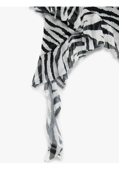 Koton Zebra Desenli Asimetrik Kesim İnce Askılı Tül Fırfırlı Bluz Siyah Desenli 5sak10120uk Siyah Desenli Koton Zebra Desenli Asimetrik Kesim İnce Askılı Tül Fırfırlı Bluz Siyah Desenli 5sak10120uk Siyah Desenli