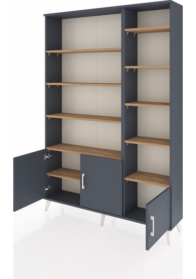 Arges Dolap 10 Raflı 3 Kapaklı 132x30x195 Antrasit-antrasit/çam Antrasıt/atlas Çam Arges Dolap 10 Raflı 3 Kapaklı 132x30x195 Antrasit-antrasit/çam Antrasıt/atlas Çam