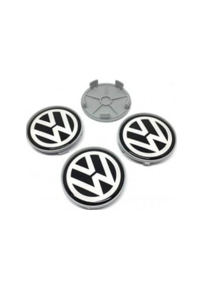 Volkswagen Jant Göbeği 68/65 65 Mm Yuva 4'Lü Set Siyah