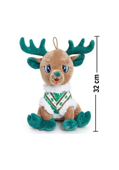 Peluş Ren Geyiği 32 Cm Sevimli Konforlu: Peluş Uyku Yastığı Ve Sarılma Arkadaşı Dekoratif Oyuncak Çok Renkli