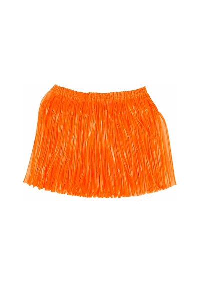 Neon Turuncu Hawaii Parti Eteği 40 Cm - Temz-874162 Çok Renkli