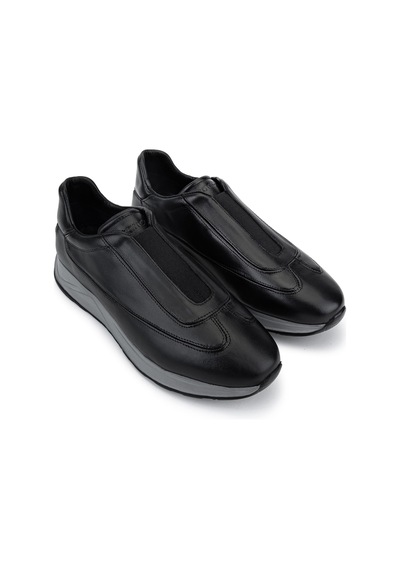 Tamer Tanca Erkek Hakiki Deri Siyah Sneakers & Spor Ayakkabı 771 88124 Erk Ayk Y26 Sıyah Dr
