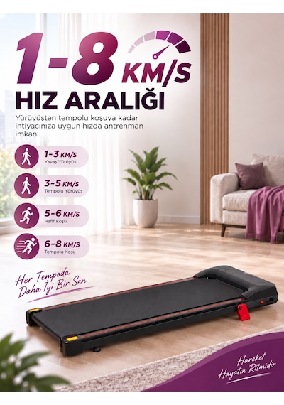 Kompakt Pratik Yürüme ve Koşu Bandı RL-880