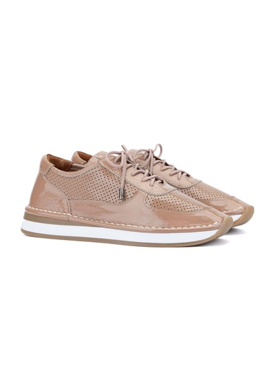 Tamer Tanca Kadın Deri Hasır Vizon Rugan Sneakers & Spor Ayakkabı 775 25503 Bn Ayk Y24 Vızon Krsk Rgn Vizon