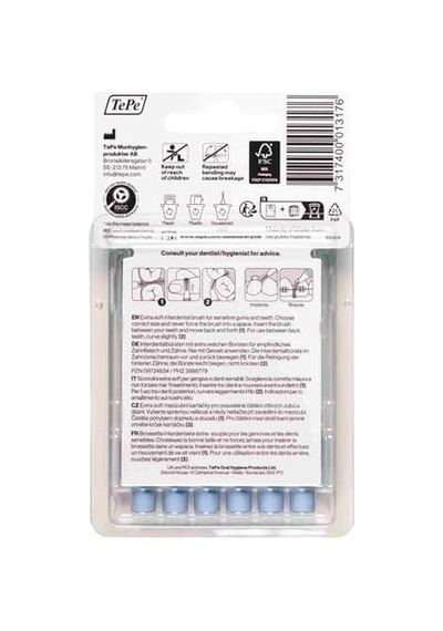 X-soft 0.6 Mm - Mavi Diş Arayüz Fırçası 1x 8 Adet