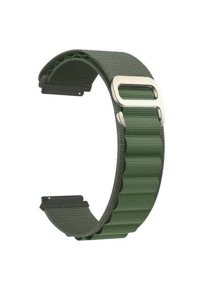 Caseonn Haylou Gst Lite Kordon Titanyum G-kancalı Alpin Kumaş Kayış Yeşil